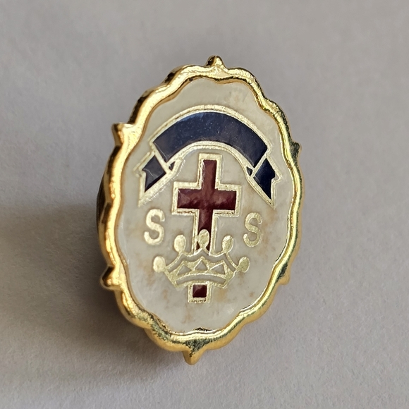 Vintage Sunday School lapel pin brooch religious SS Little system - Picture 7 of 10